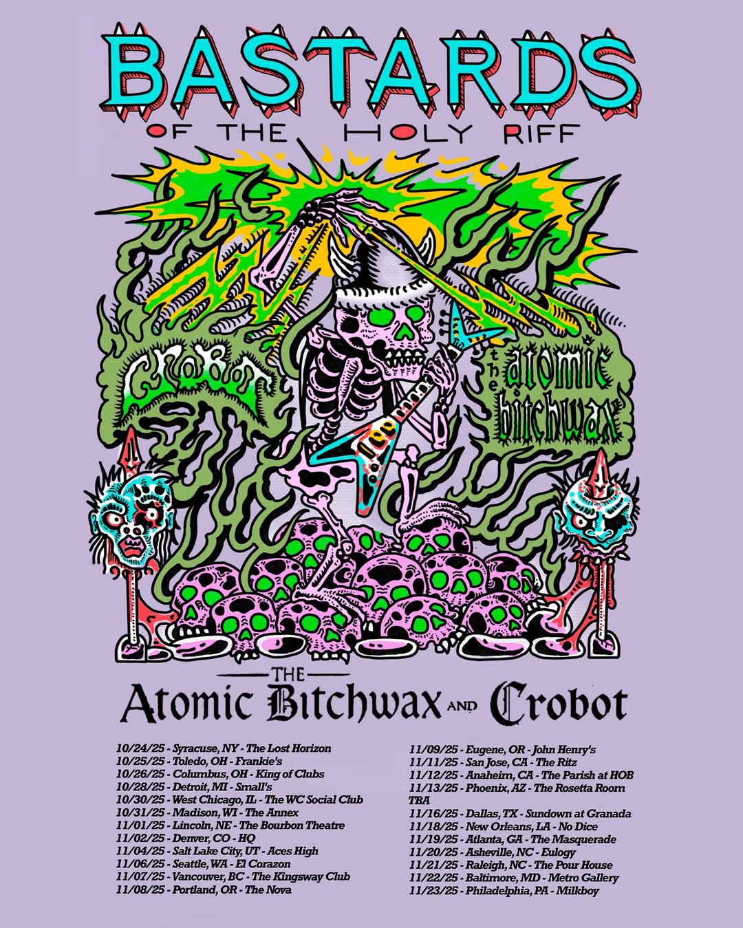 The Atomic Bitchwax Bastards of the Holy Riff Tour Poster 2025