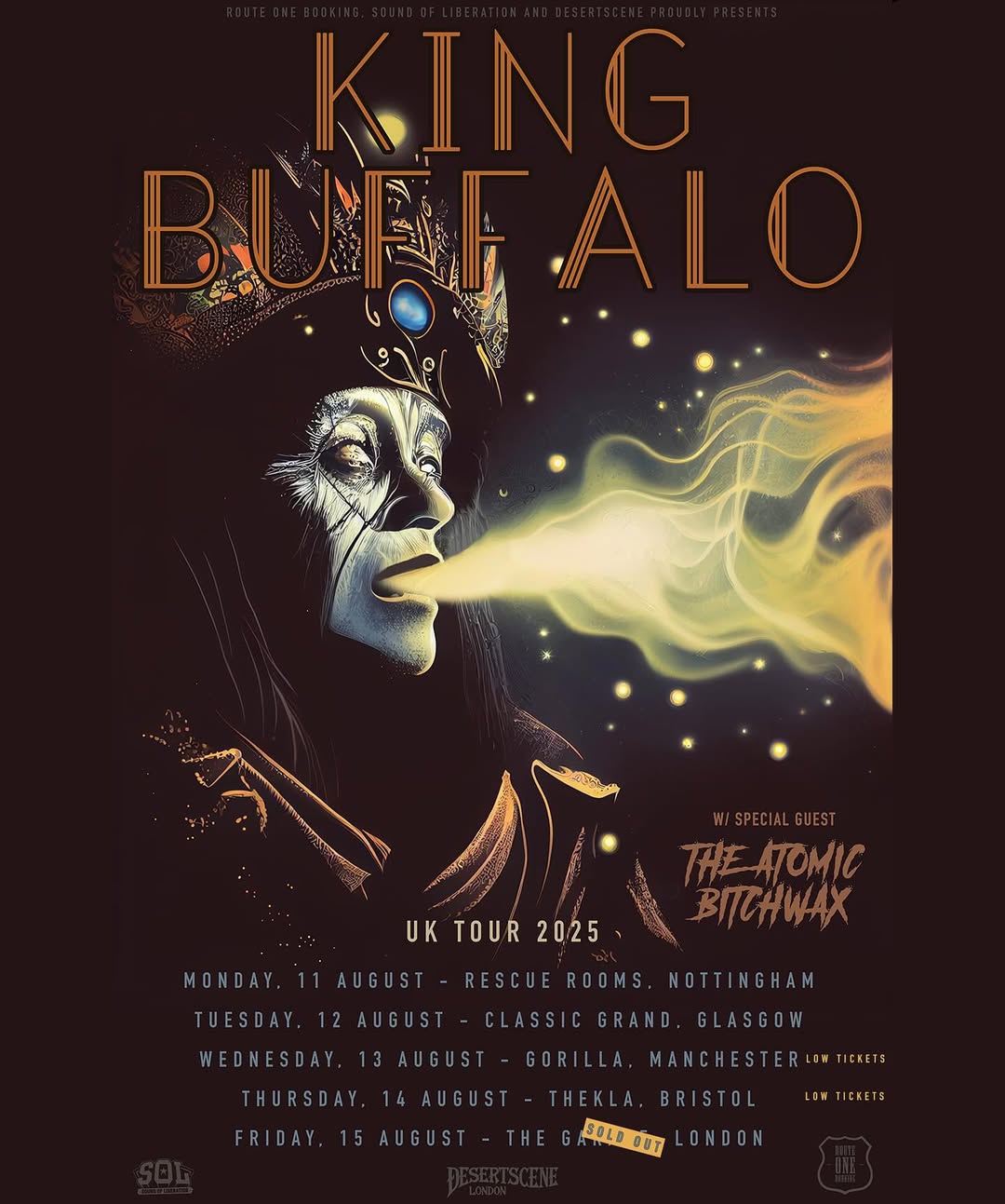 The Atomic Bitchwax Bastards of the Holy Riff Tour Poster 2025